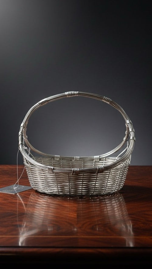 handcrafted silver fruit basket – elegance meets freshness
