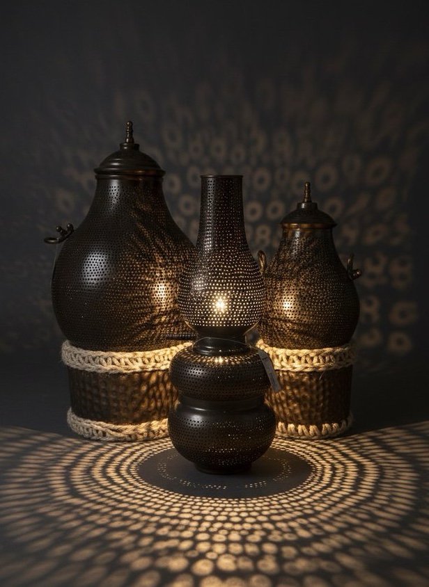 handcrafted copper light set – desert glow collection