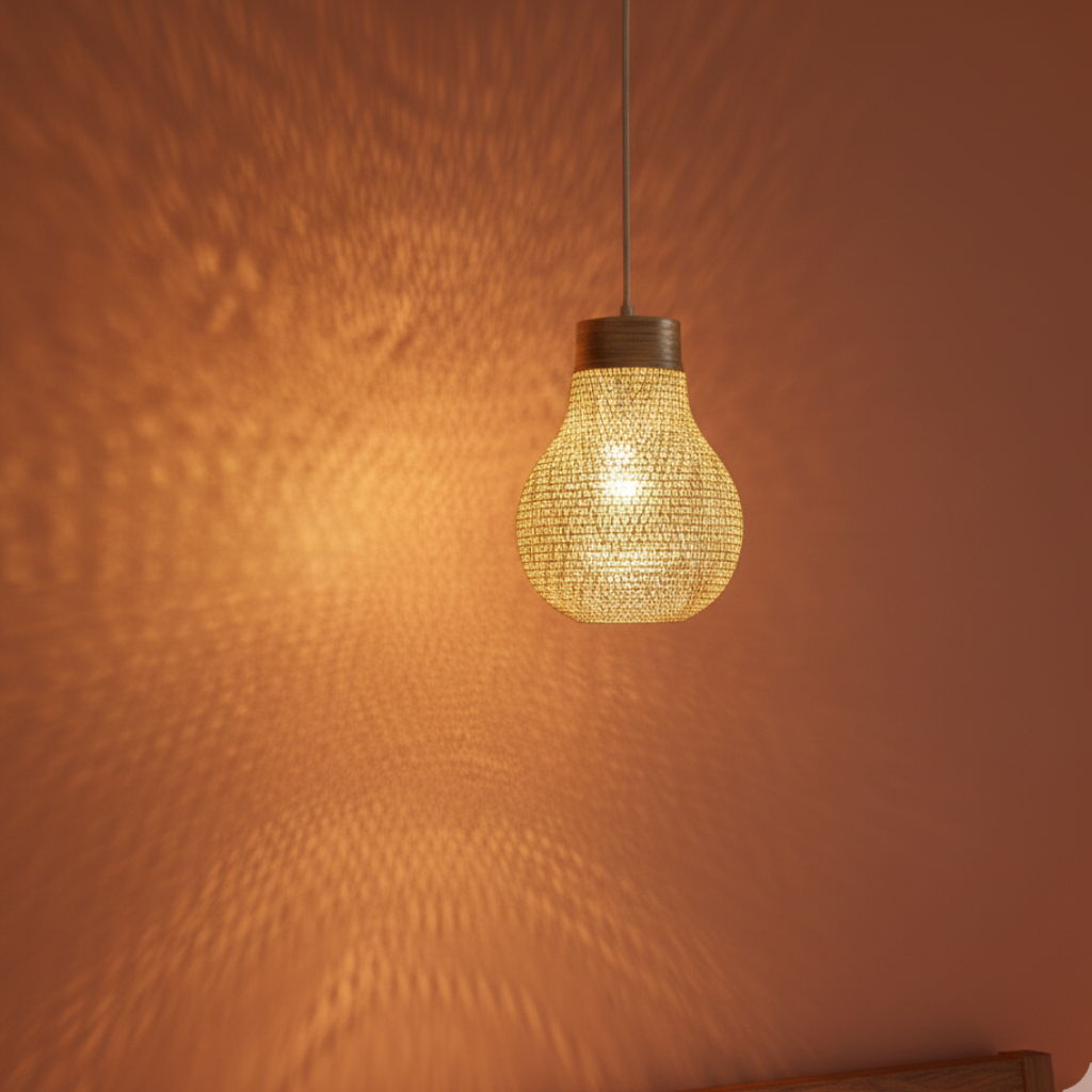 Aura Glow Hand-Woven Pendant Light