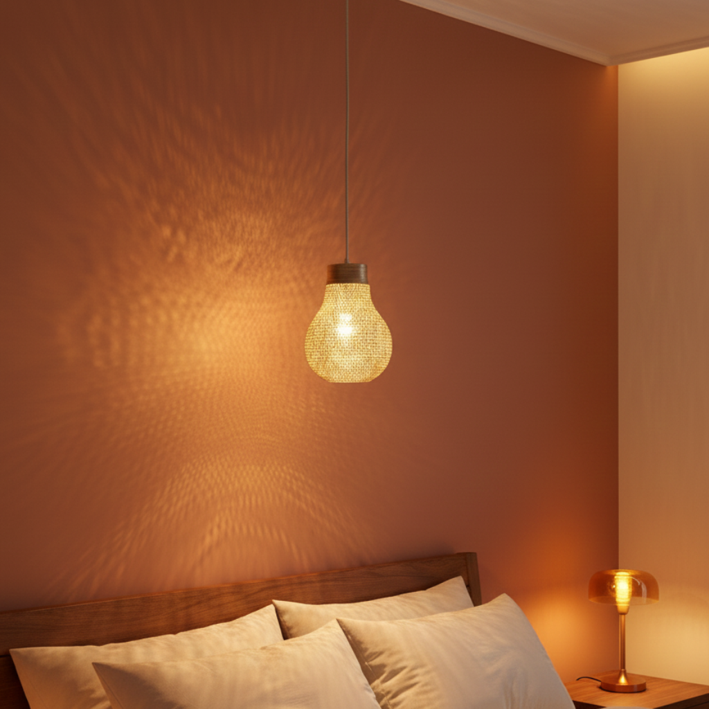 Aura Glow Hand-Woven Pendant Light