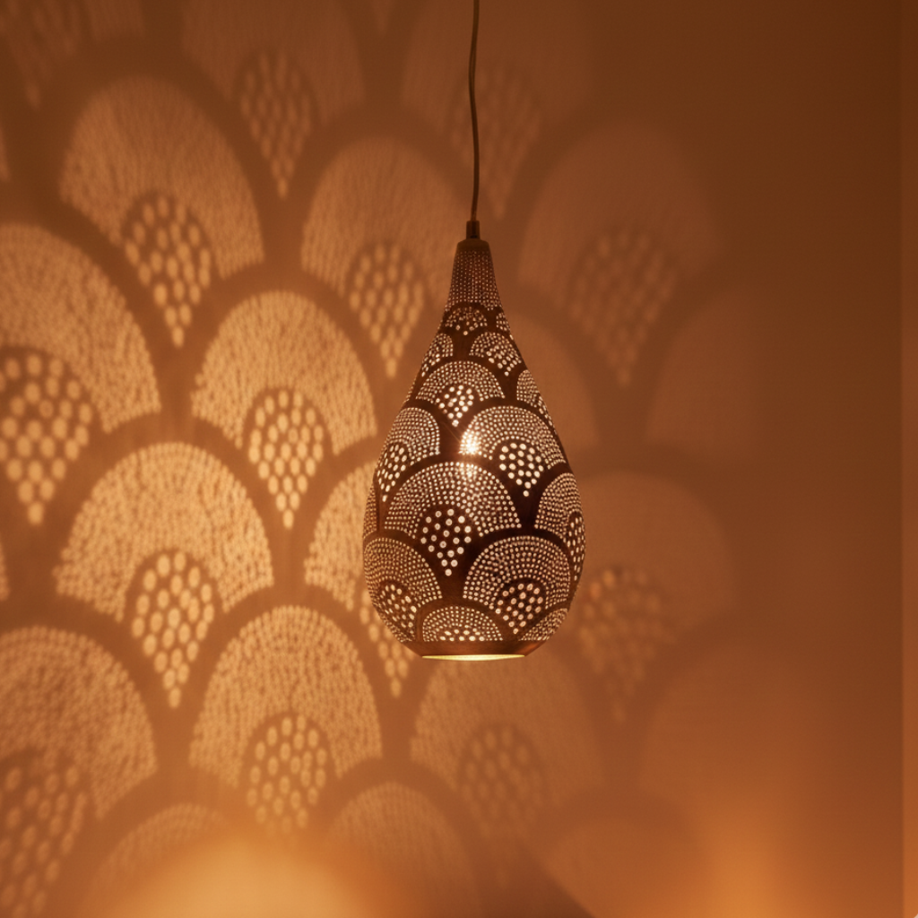 Radiant Nest: Hand-Woven Mesh Pendant Light