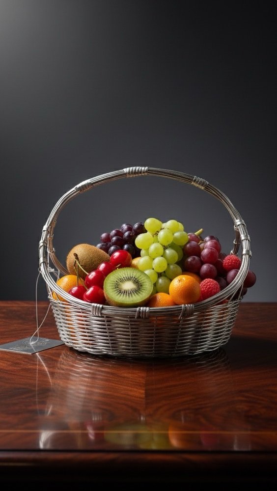 handcrafted silver fruit basket – elegance meets freshness