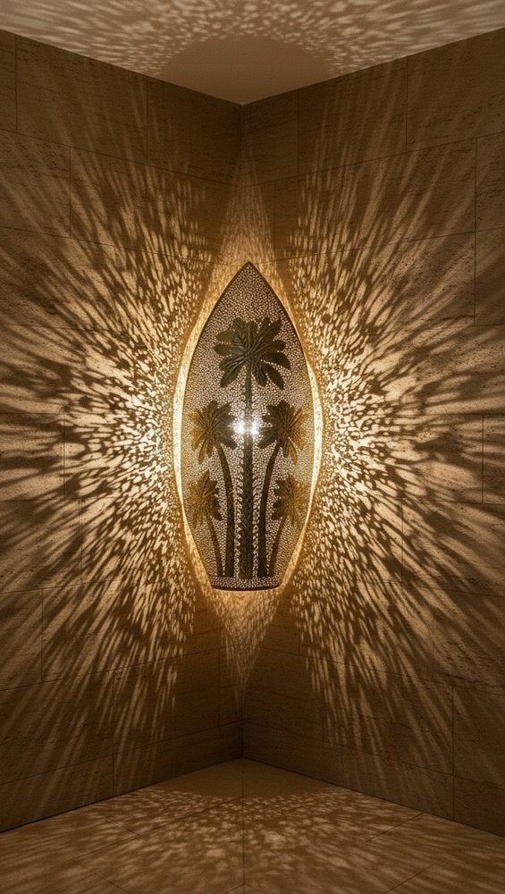 the oasis palm shadow wall